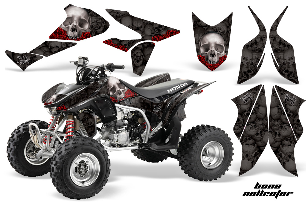 Honda TRX450 Graphics Kit BONCECOLLECTOR BLACK